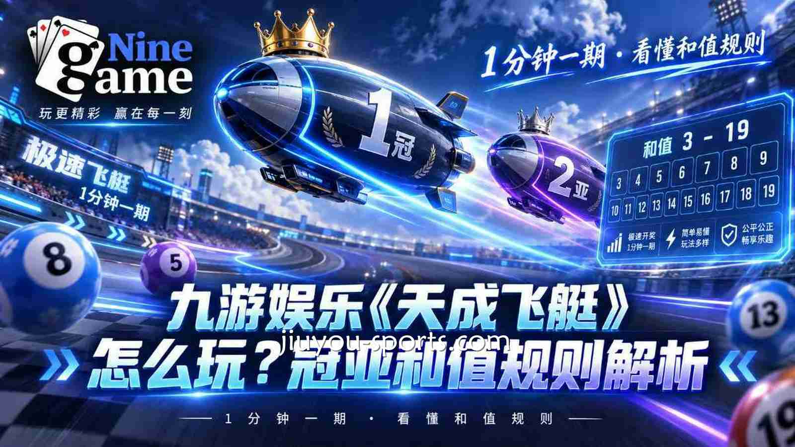 九游体育《天成飞艇》怎么玩？冠亚和值规则解析