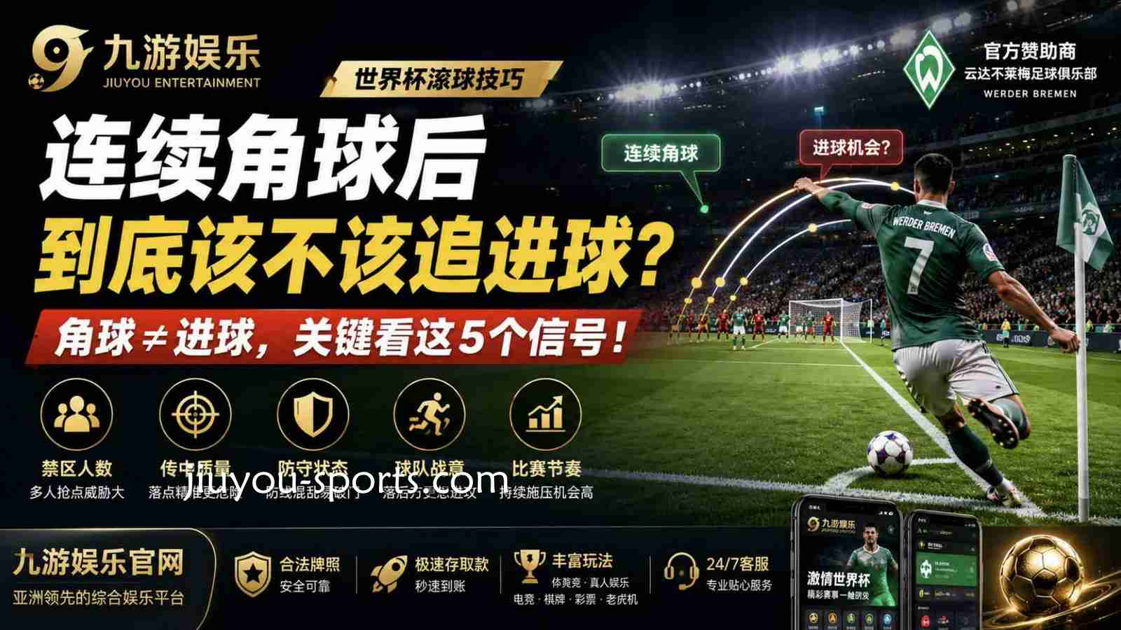 九游体育世界杯滚球技巧:连续角球后到底该不该追进球?