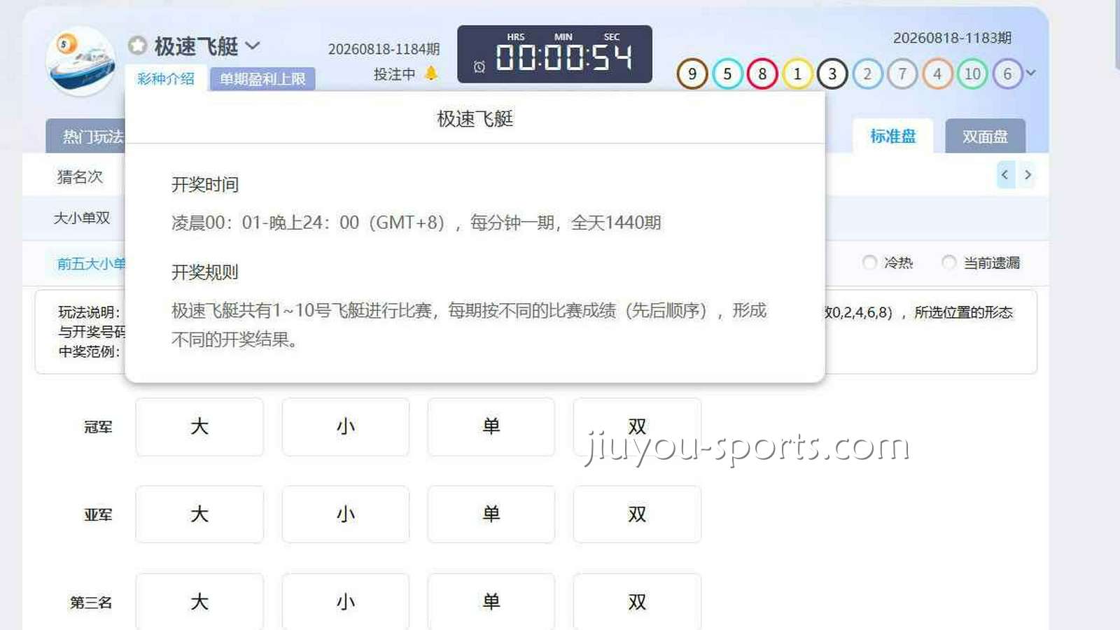 九游体育《极速飞艇》规则:前五大小单双怎么玩?